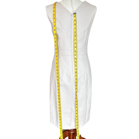 NWT Ann Taylor Double V Seamed Sheath Bi-Stretch Pebble Gray Melange Size 4 - Picture 9 of 13